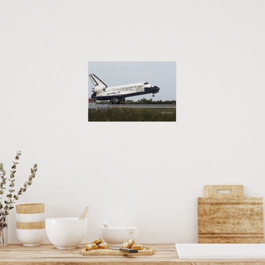 Space Shuttle Discovery Touchs runter 2 Poster (Küche)