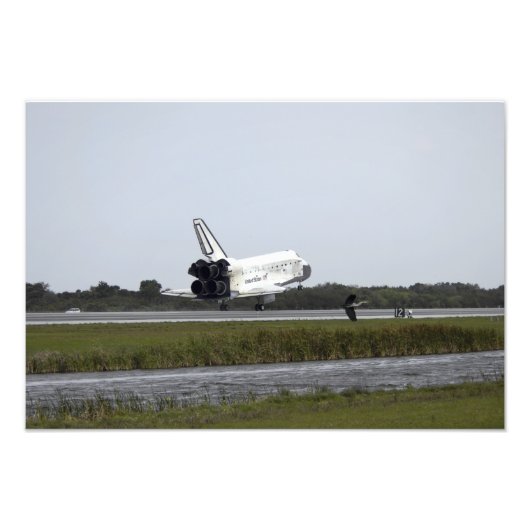 Space Shuttle Discovery Touchs runter Fotodruck (Vorne)