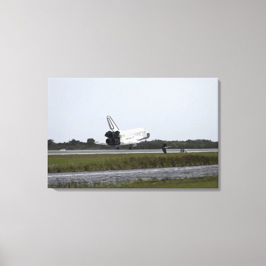 Space Shuttle Discovery Touchs runter Leinwanddruck (Vorderseite)