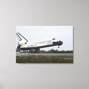 Space Shuttle Discovery Touchs runter Leinwanddruck