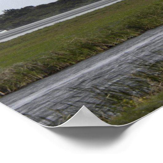 Space Shuttle Discovery Touchs runter Poster (Ecke)