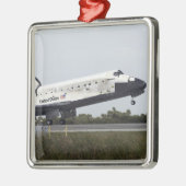 Space Shuttle Discovery Touchs runter Silbernes Ornament (Links)