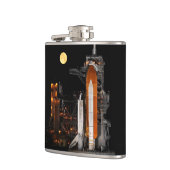 Space Shuttle Discovery und Mond Flachmann (Links)