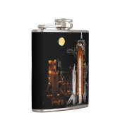 Space Shuttle Discovery und Mond Flachmann (Rechts)