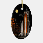 Space Shuttle Discovery und Mond Keramik Ornament (Rechts)