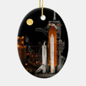 Space Shuttle Discovery und Mond Keramik Ornament (Hinten)