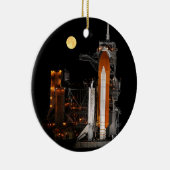 Space Shuttle Discovery und Mond Keramik Ornament (Rechts)