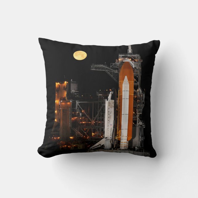 Space Shuttle Discovery und Mond Kissen (Vorderseite)