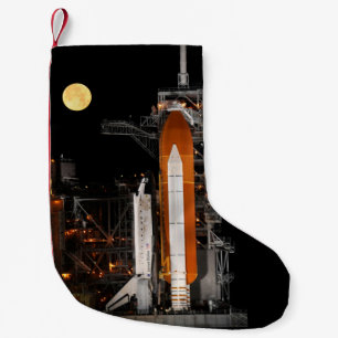 Space Shuttle Discovery und Mond Kleiner Weihnachtsstrumpf