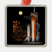 Space Shuttle Discovery und Mond Ornament Aus Metall (Vorne)