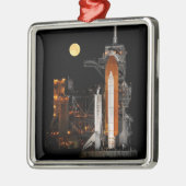 Space Shuttle Discovery und Mond Ornament Aus Metall (Links)
