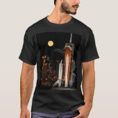 Space Shuttle Discovery und Mond T-Shirt (Vorderseite)