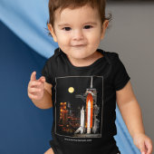 Space Shuttle Discovery und Vollmond 2009 Baby Strampler