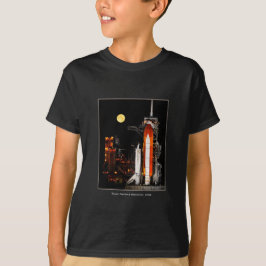 Space Shuttle Discovery und Vollmond 2009 Junge T-Shirt