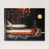 Space Shuttle Discovery und Vollmond 2009 Puzzle (Horizontal)