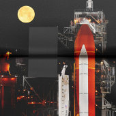 Space Shuttle Discovery und Vollmond 2009 Seidenpapier