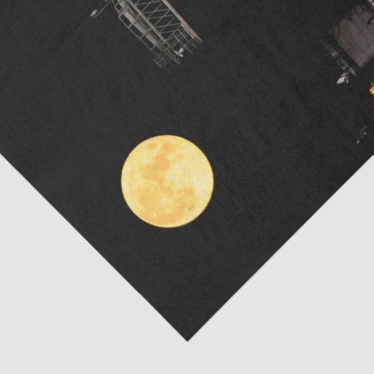Space Shuttle Discovery und Vollmond 2009 Seidenpapier (Detail)