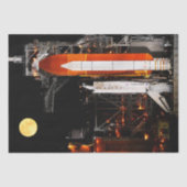 Space Shuttle Discovery und Vollmond 2009 Seidenpapier (Vorderseite)
