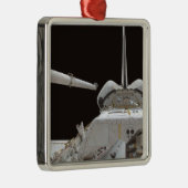Space Shuttle Discovery's Nutzlastschacht Silbernes Ornament (Rechts)