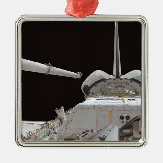 Space Shuttle Discovery's Nutzlastschacht Silbernes Ornament (Vorne)