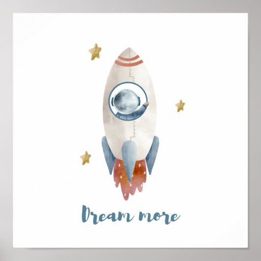 Space Shuttle Dream mehr weiße Farbe Poster (Vorne)