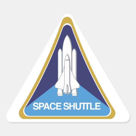 Space Shuttle Dreieckiger Aufkleber (Vorderseite)
