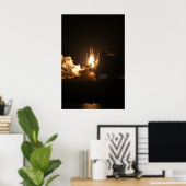 Space Shuttle Earth Orbital Spacecraft Nacht Poster (Heimbüro)