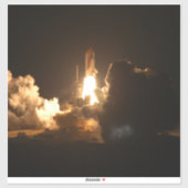 Space Shuttle Earth Orbital Spacecraft Night Canva Aufkleber (Blatt)