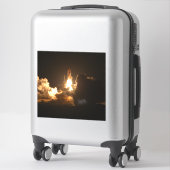 Space Shuttle Earth Orbital Spacecraft Night Canva Aufkleber (Koffer)