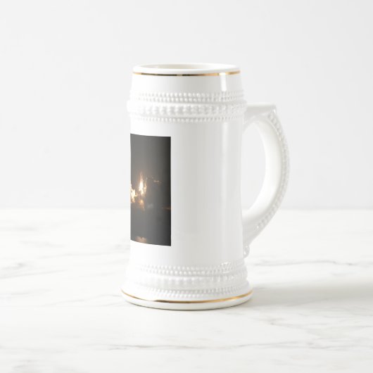 Space Shuttle Earth Orbital Spacecraft Night Canva Bierglas (VorderseiteRechts)