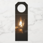 Space Shuttle Earth Orbital Spacecraft Night Canva Flaschenanhänger (Vorderseite)