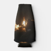 Space Shuttle Earth Orbital Spacecraft Night Canva Flaschenkühler (Vorderseite)