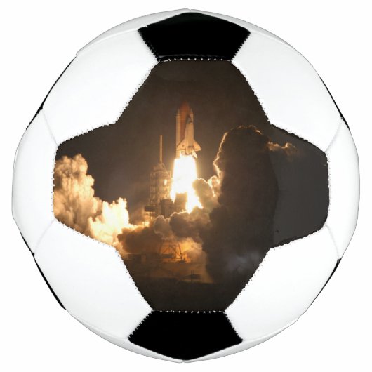 Space Shuttle Earth Orbital Spacecraft Night Canva Fußball (Vorderseite)