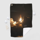 Space Shuttle Earth Orbital Spacecraft Night Canva Golfhandtuch (Insitu)