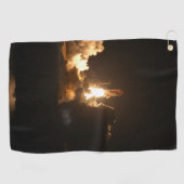 Space Shuttle Earth Orbital Spacecraft Night Canva Golfhandtuch (Horizontal)