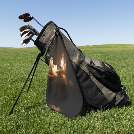 Space Shuttle Earth Orbital Spacecraft Night Canva Golfhandtuch (Gras)