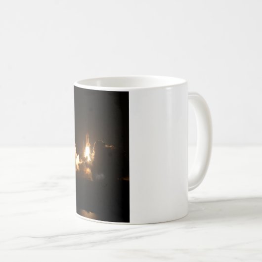 Space Shuttle Earth Orbital Spacecraft Night Canva Kaffeetasse (VorderseiteRechts)