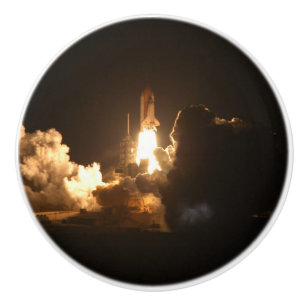 Space Shuttle Earth Orbital Spacecraft Night Canva Keramikknauf