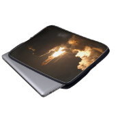 Space Shuttle Earth Orbital Spacecraft Night Canva Laptopschutzhülle (Vorne Knopf)