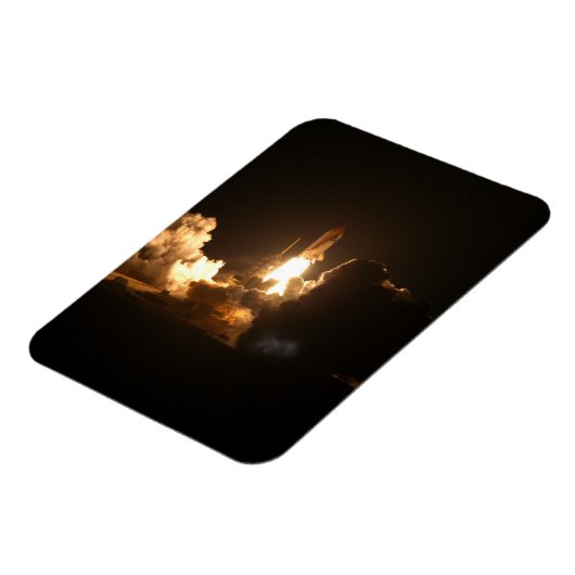 Space Shuttle Earth Orbital Spacecraft Night Canva Magnet (Linke Seite)