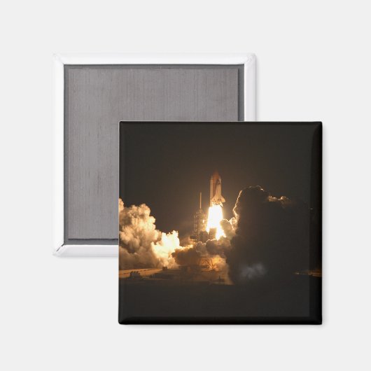 Space Shuttle Earth Orbital Spacecraft Night Canva Magnet (Vorderseite/Rückseite)