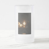 Space Shuttle Earth Orbital Spacecraft Night Canva Mattglas Bierglas (Mittel)
