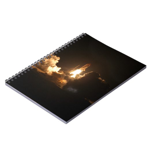 Space Shuttle Earth Orbital Spacecraft Night Canva Notizblock (Linke Seite)