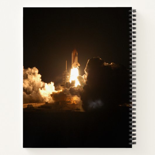 Space Shuttle Earth Orbital Spacecraft Night Canva Notizblock (Rückseite)