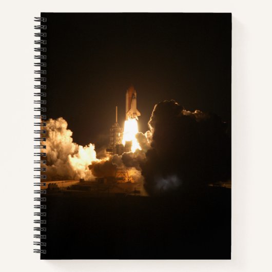 Space Shuttle Earth Orbital Spacecraft Night Canva Notizblock (Vorderseite)