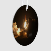 Space Shuttle Earth Orbital Spacecraft Night Canva Ornament (Vorderseite)