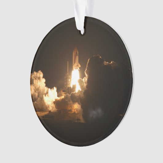 Space Shuttle Earth Orbital Spacecraft Night Canva Ornament (Vorderseite)