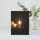 Space Shuttle Earth Orbital Spacecraft Night Canva Postkarte (Stehend Vorderseite)