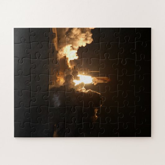 Space Shuttle Earth Orbital Spacecraft Night Canva Puzzle (Horizontal)