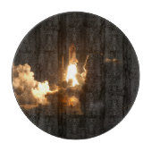 Space Shuttle Earth Orbital Spacecraft Night Canva Schneidebrett (Vorderseite)